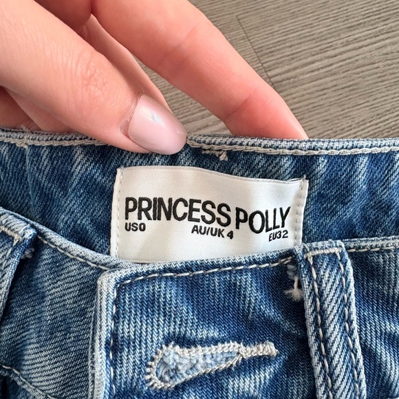 Princess Polly high rise denim shorts - Picture 4 of 7